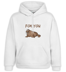 Fok You Baskılı Regular Kapüşonlu Sweatshirt