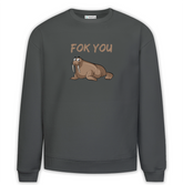 Fok You Baskılı Premium Oversize Sweatshirt
