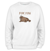 Fok You Baskılı Regular Sweatshirt