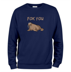 Fok You Baskılı Regular Sweatshirt
