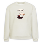 I'm Fine Baskılı Premium Oversize Sweatshirt