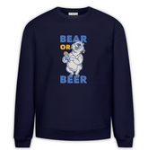 Bear or Beer Baskılı Premium Oversize Sweatshirt