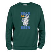 Bear or Beer Baskılı Regular Sweatshirt