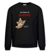 Beni Siz Delirttiniz Baskılı Premium Oversize Sweatshirt