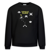 Space Dude Baskılı Premium Oversize Sweatshirt