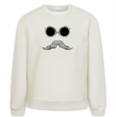 Bıyık Baskılı Premium Oversize Sweatshirt