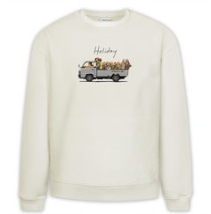 Holiday Baskılı Premium Oversize Sweatshirt