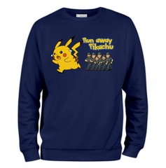 Run Away Pikachu Baskılı Regular Sweatshirt