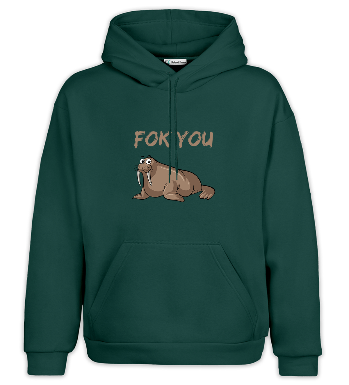 Fok You Baskılı Regular Kapüşonlu Sweatshirt