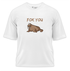 Fok You Baskılı Oversize Tişört