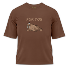 Fok You Baskılı Oversize Tişört