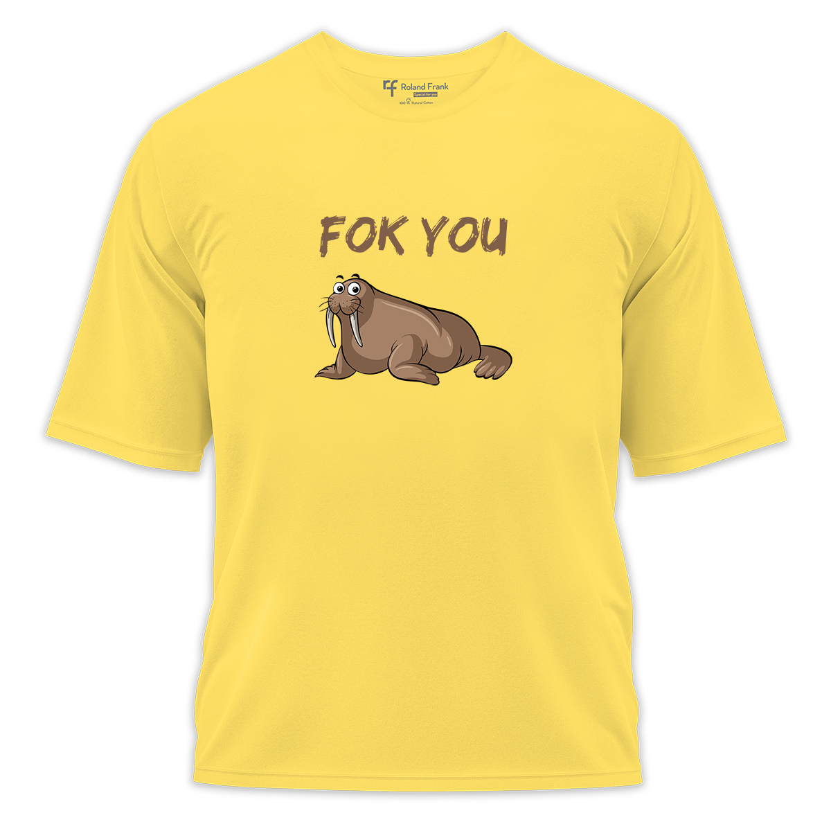 Fok You Baskılı Oversize Tişört