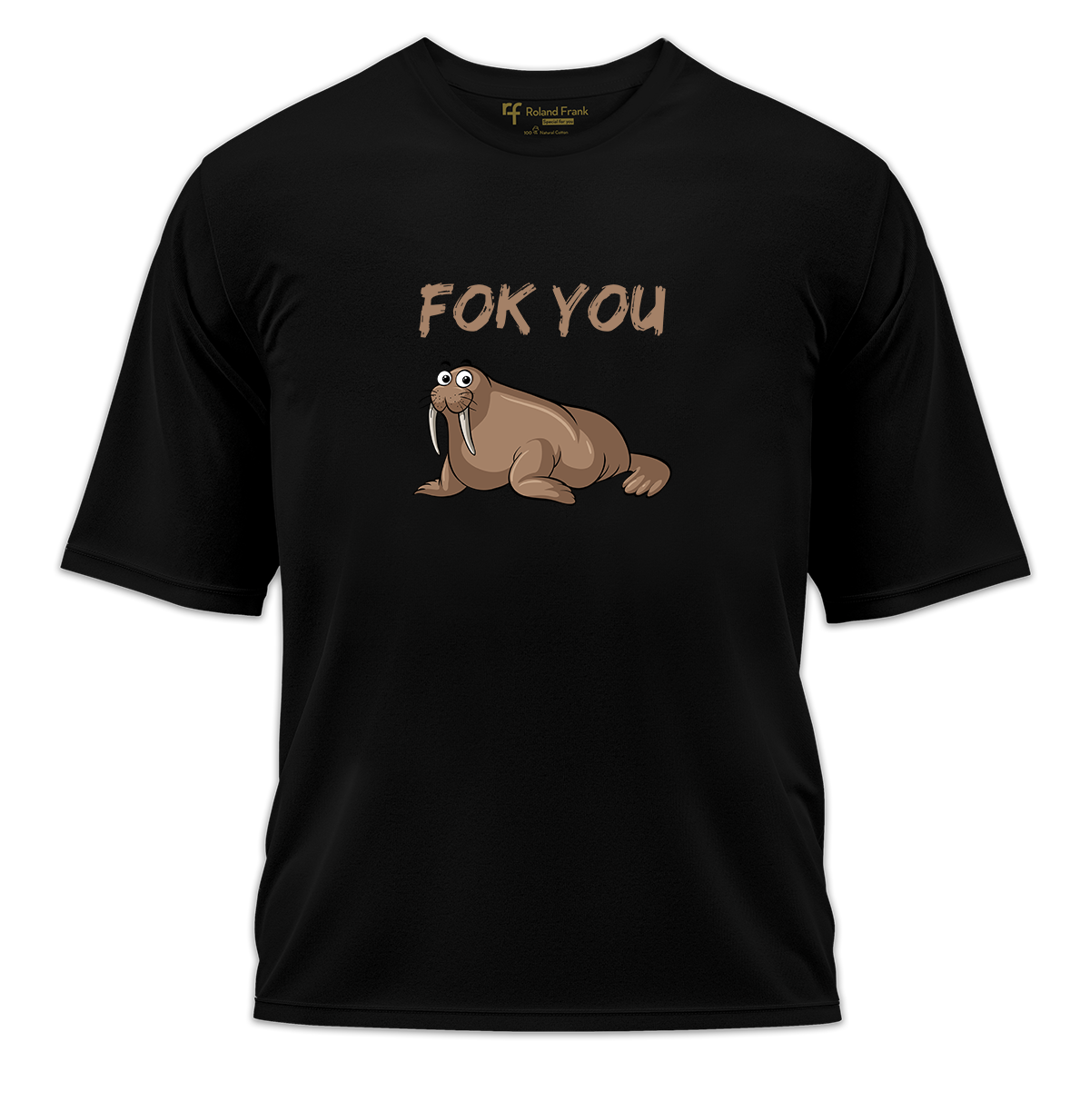 Fok You Baskılı Oversize Tişört