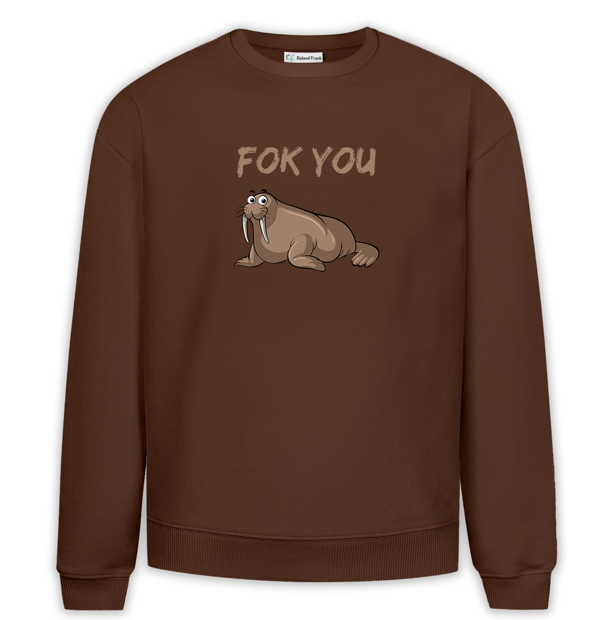 Fok You Baskılı Premium Oversize Sweatshirt