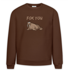 Fok You Baskılı Premium Oversize Sweatshirt