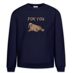 Fok You Baskılı Premium Oversize Sweatshirt