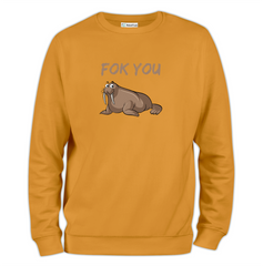 Fok You Baskılı Regular Sweatshirt