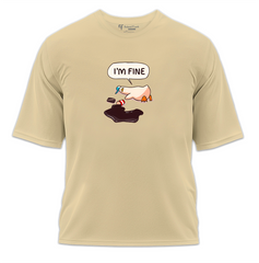 I'm Fine Baskılı Oversize Tişört