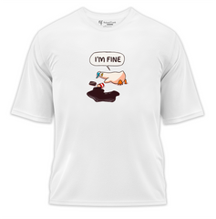I'm Fine Baskılı Oversize Tişört