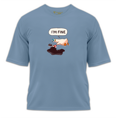 I'm Fine Baskılı Oversize Tişört