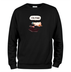 I'm Fine Baskılı Regular Sweatshirt