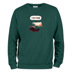I'm Fine Baskılı Regular Sweatshirt