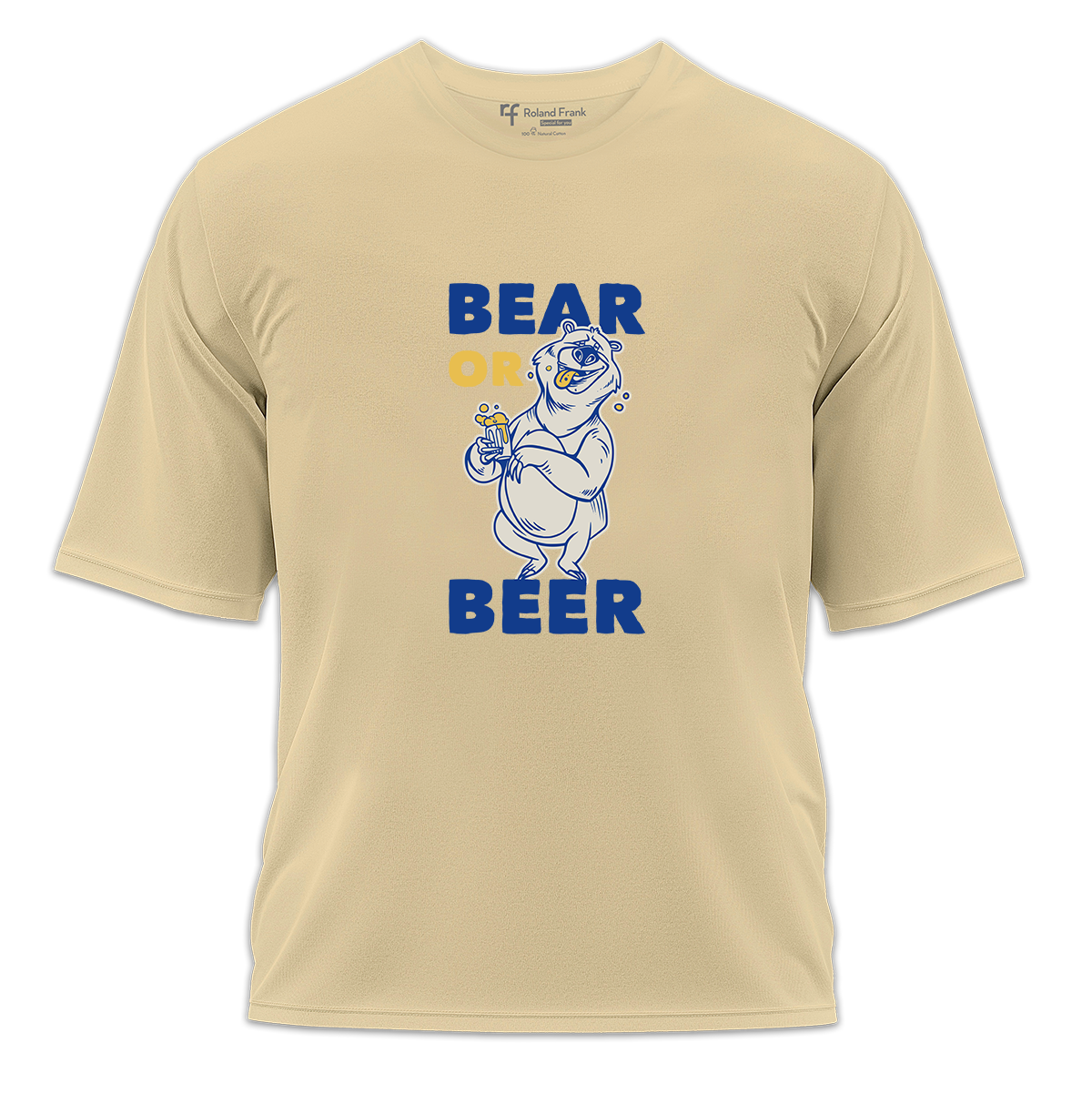 Bear or Beer Baskılı Oversize Tişört