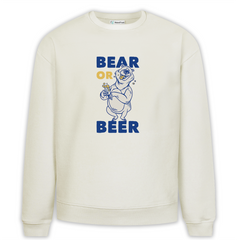 Bear or Beer Baskılı Premium Oversize Sweatshirt