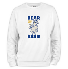 Bear or Beer Baskılı Regular Sweatshirt