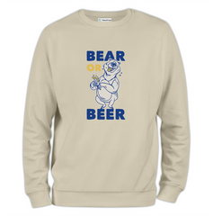 Bear or Beer Baskılı Regular Sweatshirt
