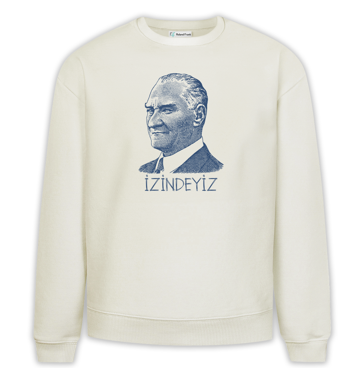 İzindeyiz Baskılı Premium Oversize Sweatshirt