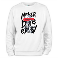Never Die Easy Baskılı Regular Sweatshirt