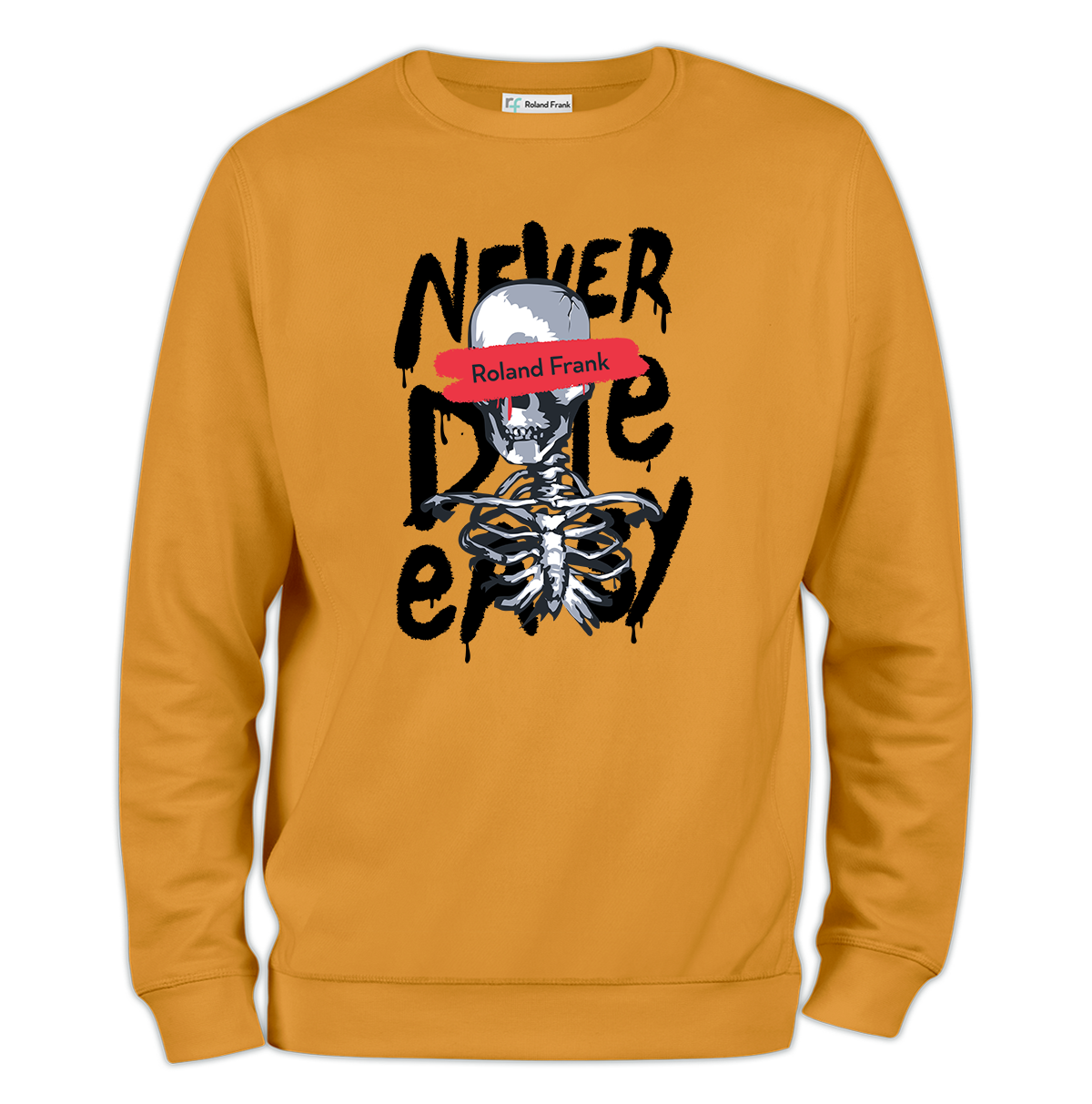 Never Die Easy Baskılı Regular Sweatshirt