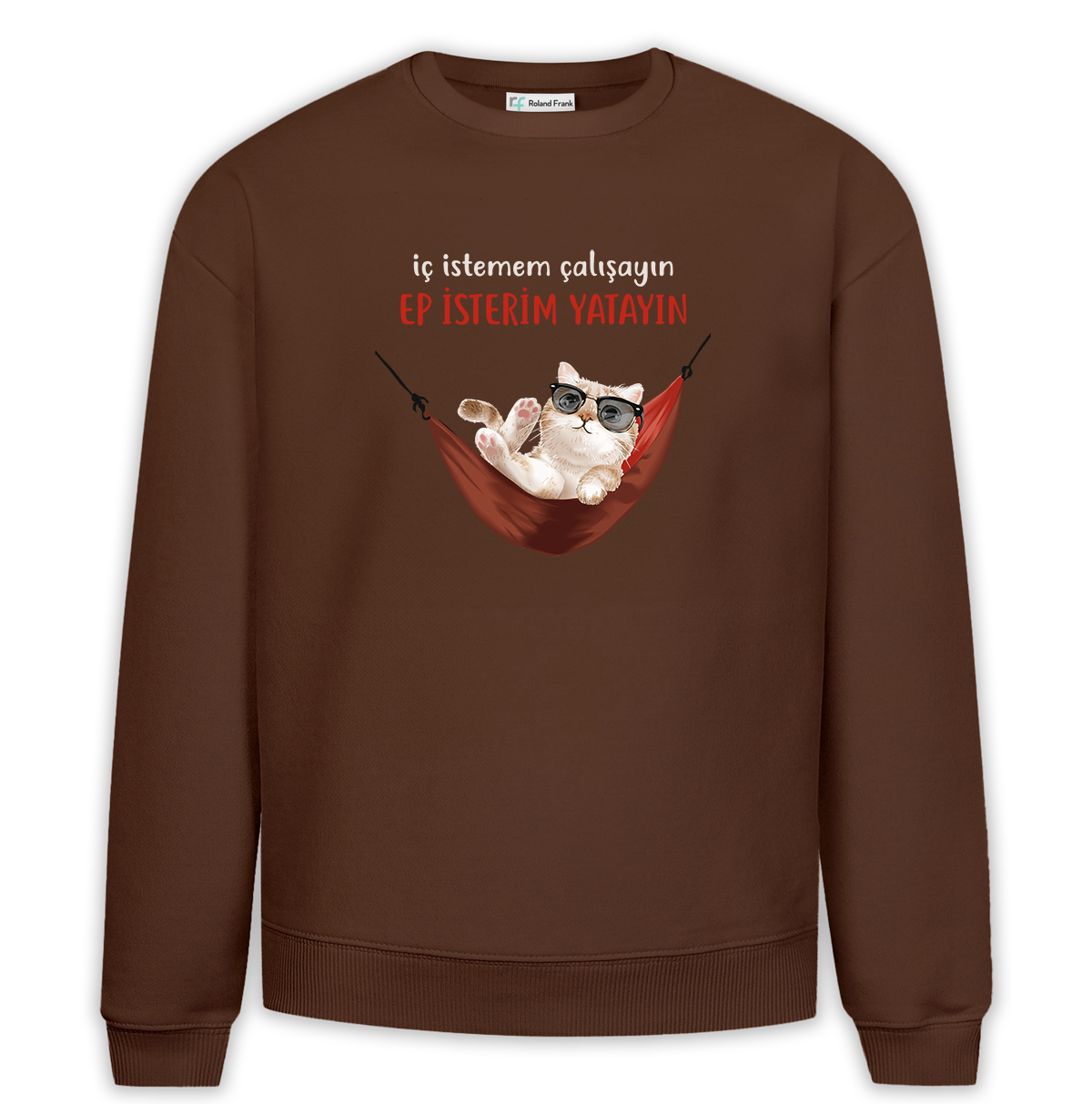 Ep Yatayın Baskılı Premium Oversize Sweatshirt