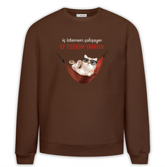 Ep Yatayın Baskılı Premium Oversize Sweatshirt