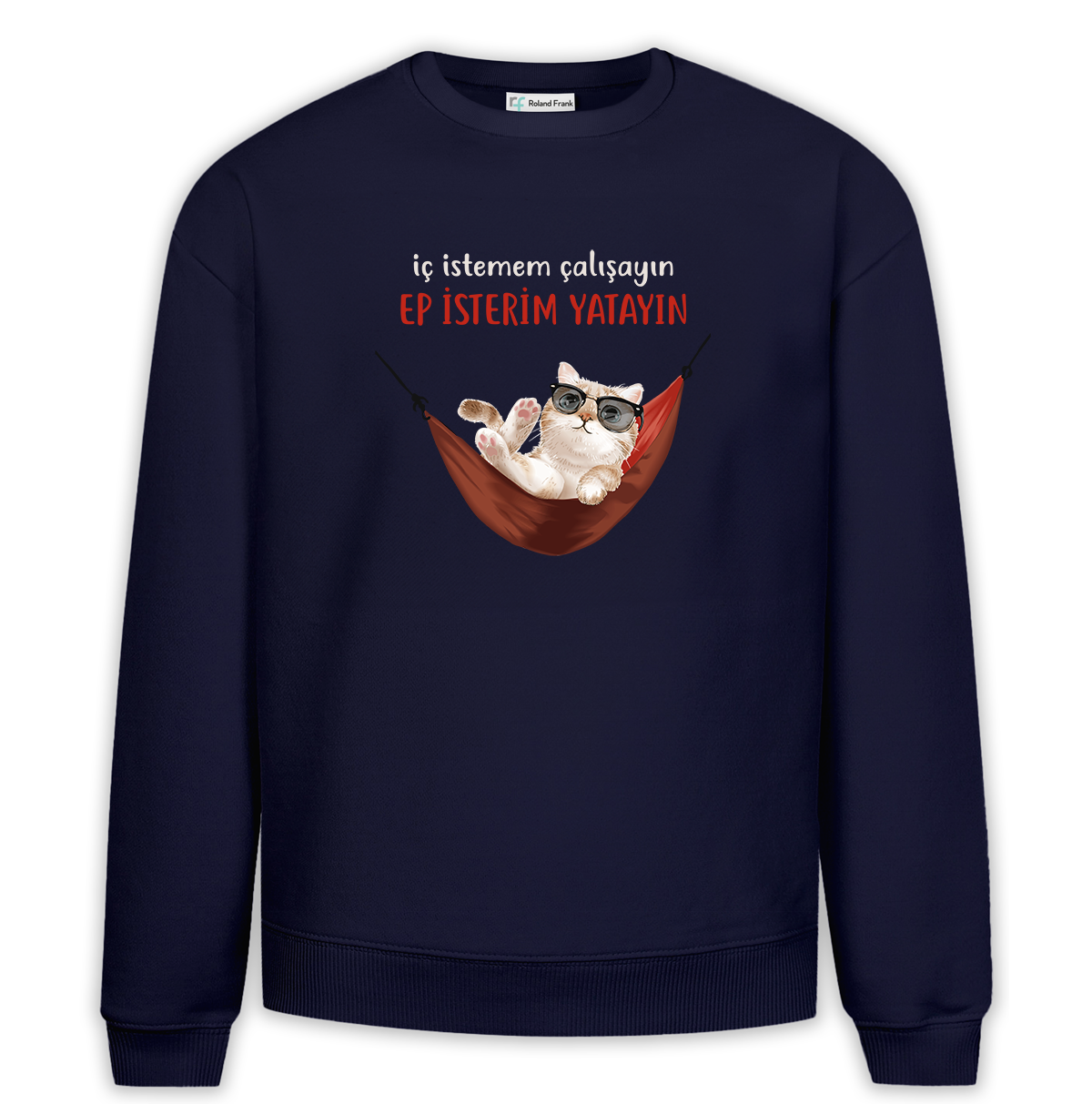 Ep Yatayın Baskılı Premium Oversize Sweatshirt