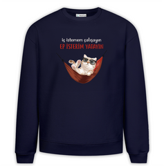 Ep Yatayın Baskılı Premium Oversize Sweatshirt