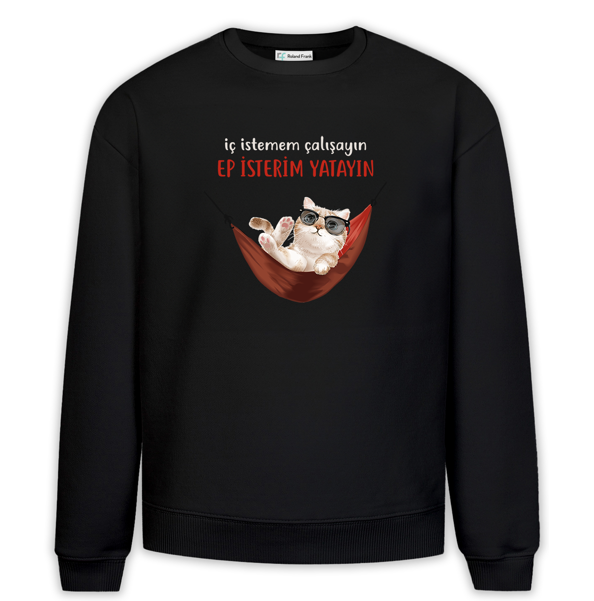 Ep Yatayın Baskılı Premium Oversize Sweatshirt
