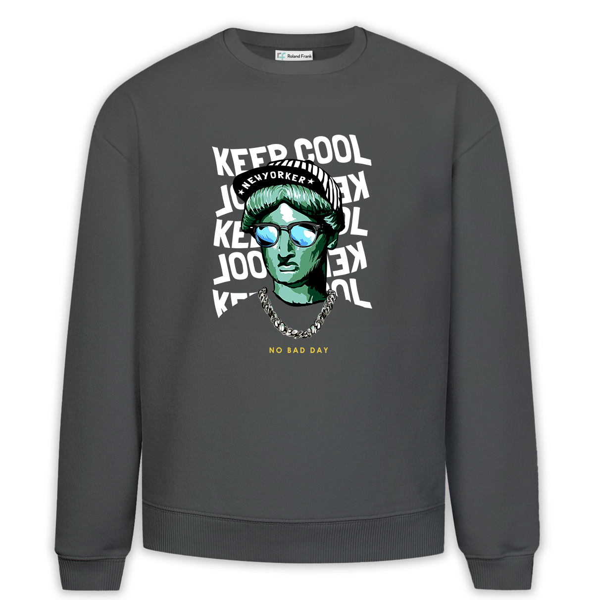 Newyorker Baskılı Premium Oversize Sweatshirt