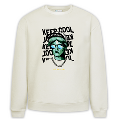 Newyorker Baskılı Premium Oversize Sweatshirt