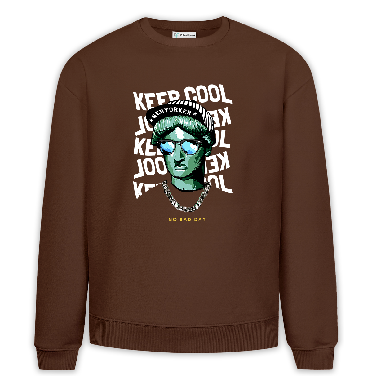 Newyorker Baskılı Premium Oversize Sweatshirt
