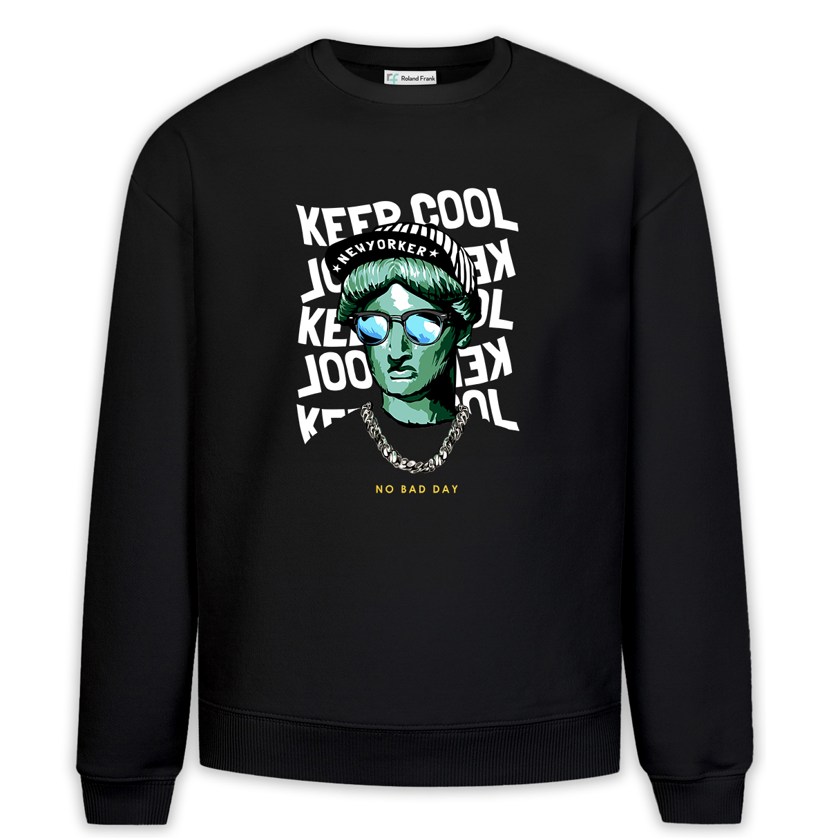 Newyorker Baskılı Premium Oversize Sweatshirt