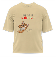 Beni Siz Delirttiniz Baskılı Oversize Tişört