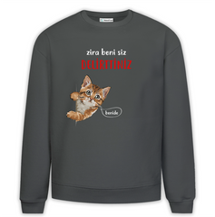 Beni Siz Delirttiniz Baskılı Premium Oversize Sweatshirt