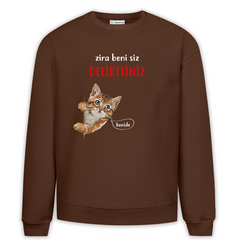 Beni Siz Delirttiniz Baskılı Premium Oversize Sweatshirt