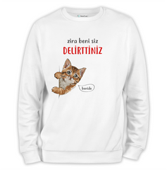 Beni Siz Delirttiniz Baskılı Regular Sweatshirt