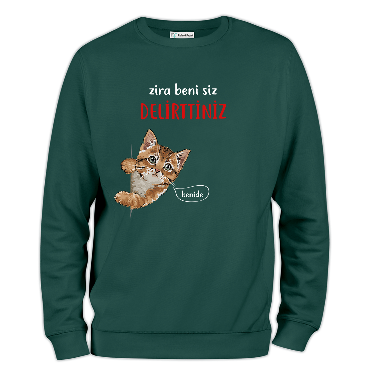 Beni Siz Delirttiniz Baskılı Regular Sweatshirt