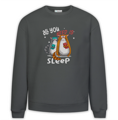 All You Need Baskılı Premium Oversize Sweatshirt