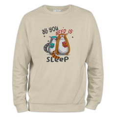 All You Need Baskılı Regular Sweatshirt