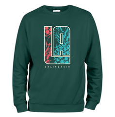 LA California Baskılı Regular Sweatshirt